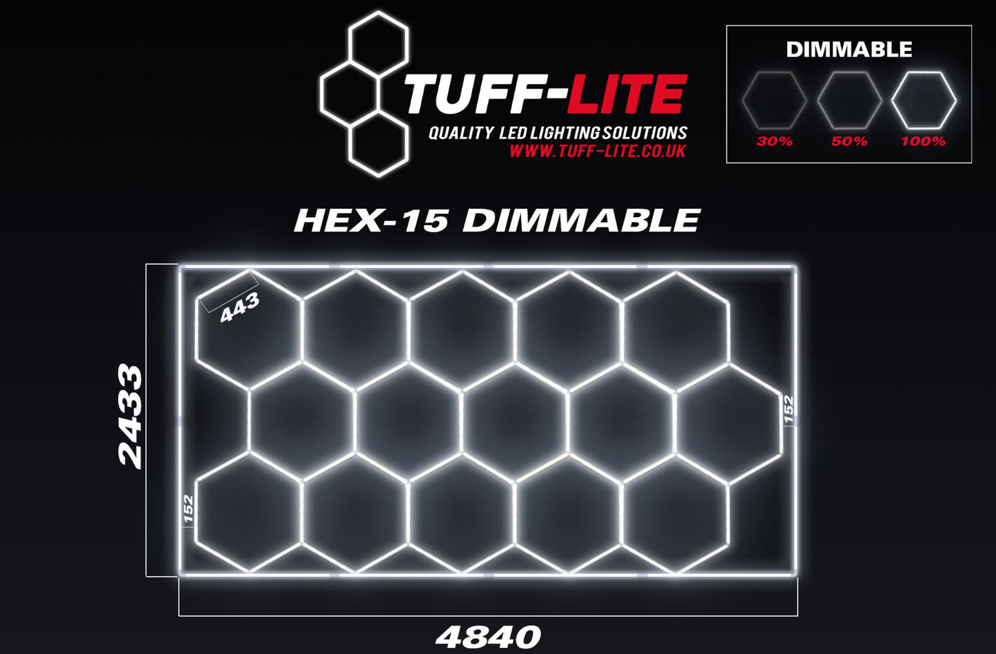 Tuff-Lite Tuff-Hex15 Dimmable